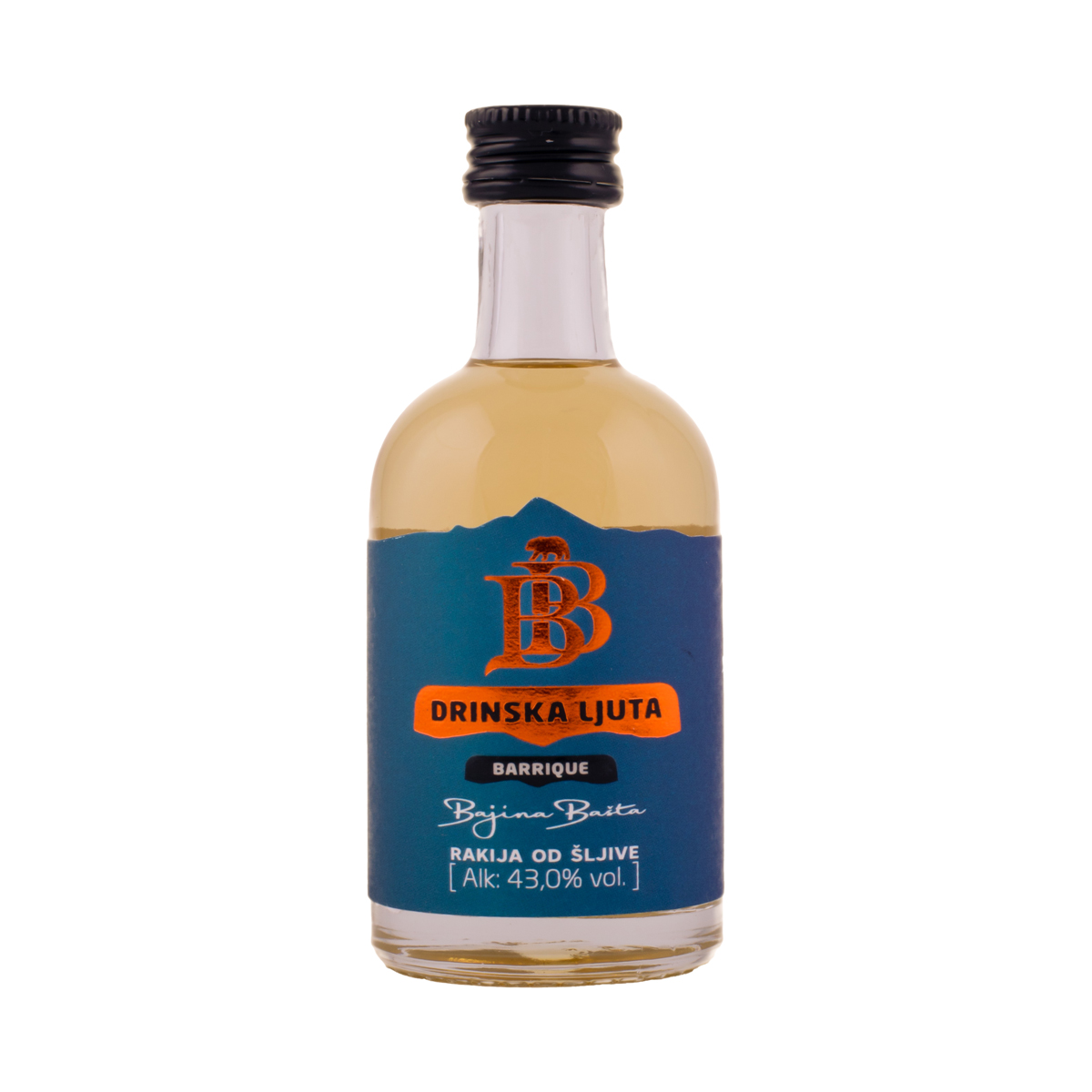 BB Rakija drinska ljuta barrique šljiva 43% vol 0,05 l