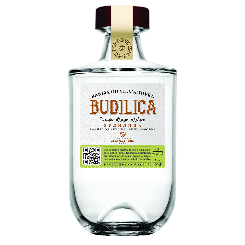 BUDILICA Rakija viljamovka 40% vol 0,7 l