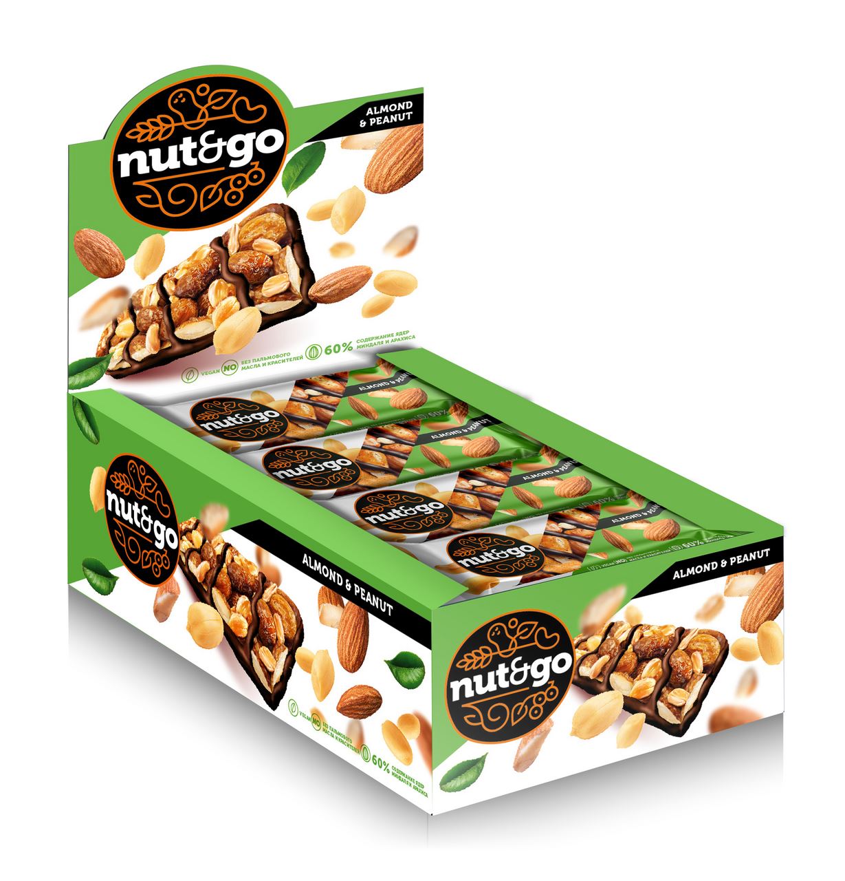 Cokoladica sa bademom i kikirikijem nut&go 36 gr