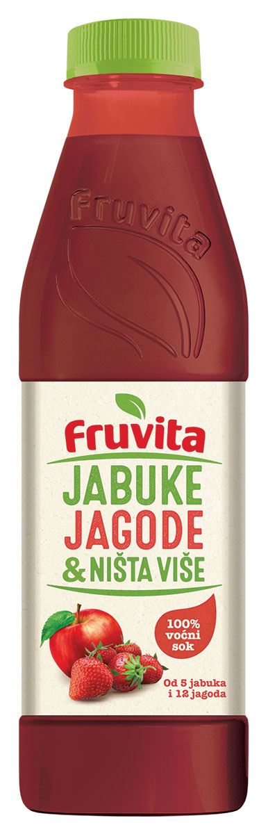 Sok jabuka, jagoda & ništa više 0.8l fruvita