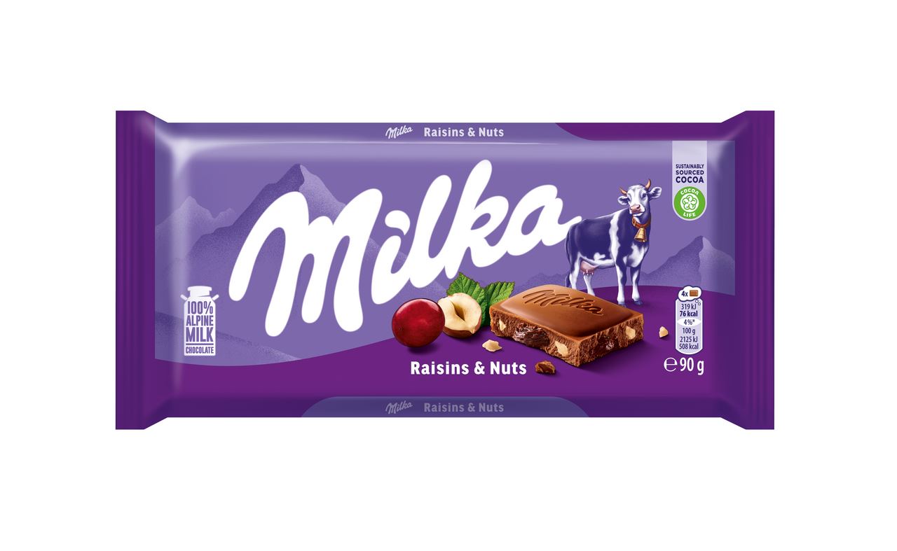 Milka raisins-nuts 90g