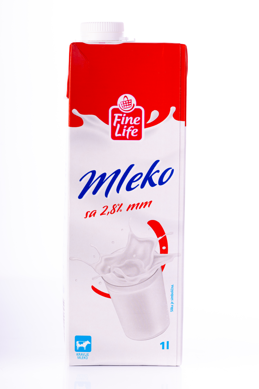Fine Life Mleko UHT 2,8% mm 1l, sa čepom