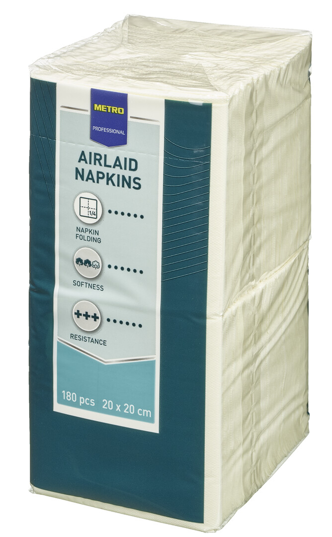 METRO PROFESSIONAL Salvete airlaid 20 x 20 cm krem 180/1