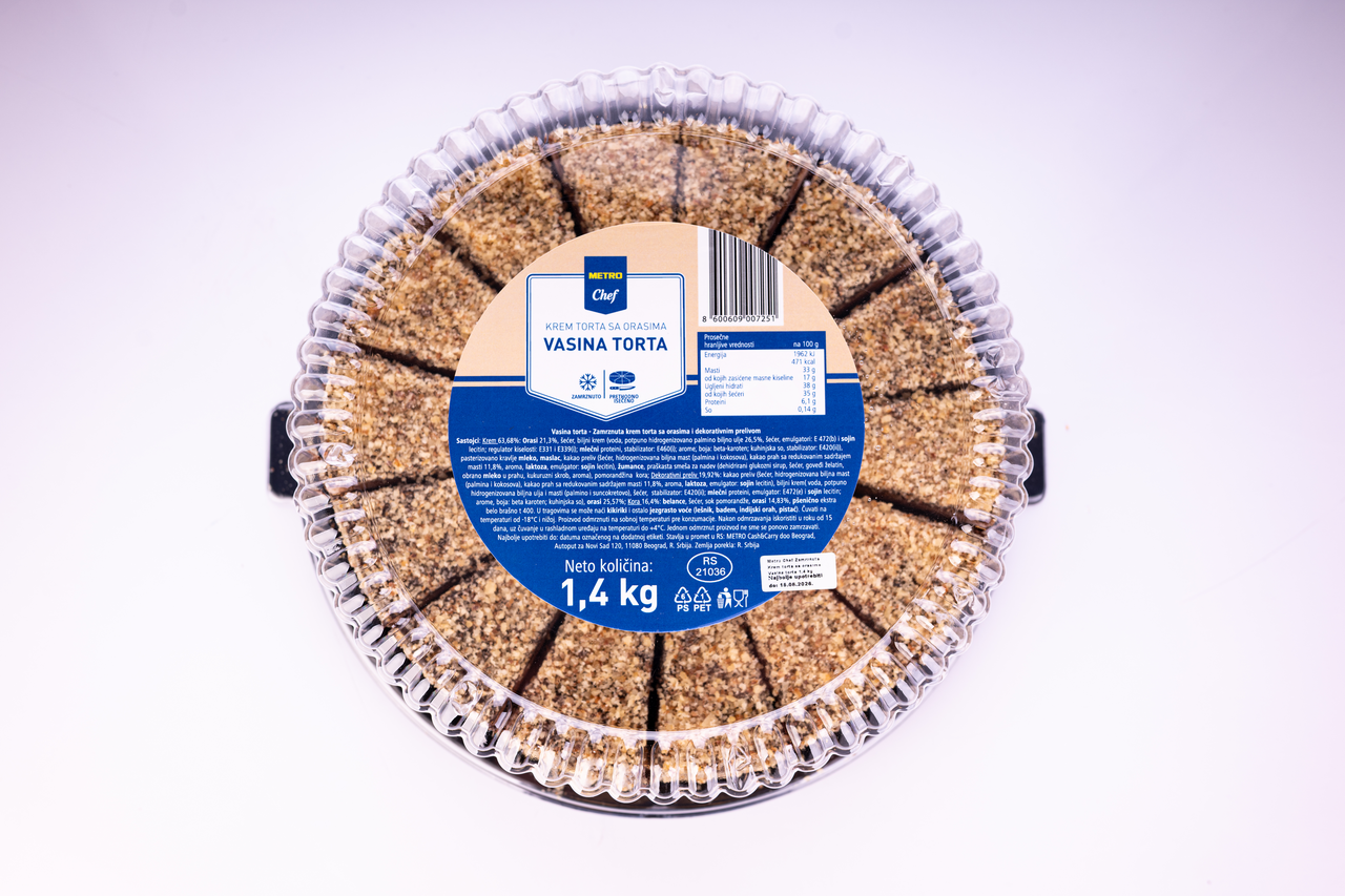 METRO Chef Zamznuta torta Vasina 1,4 kg