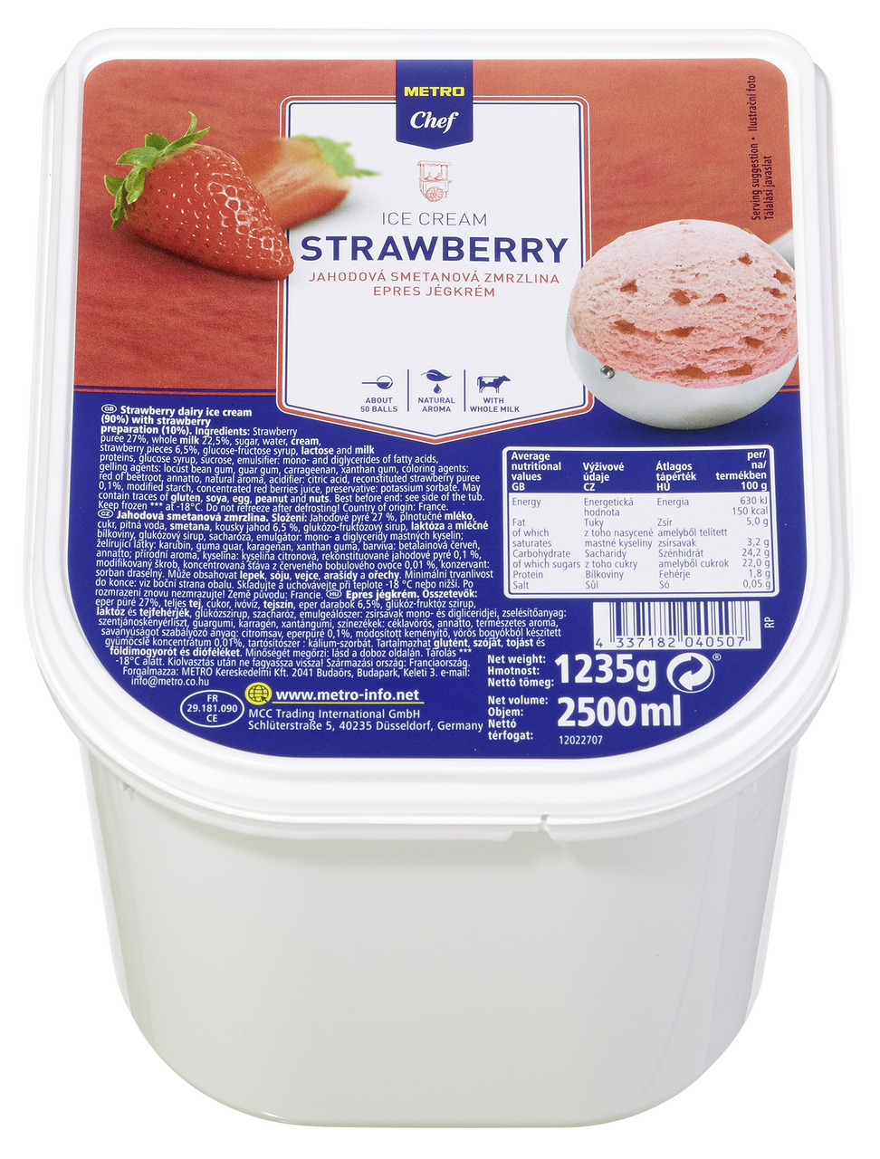 METRO Chef Sladoled jagoda 2,5 l