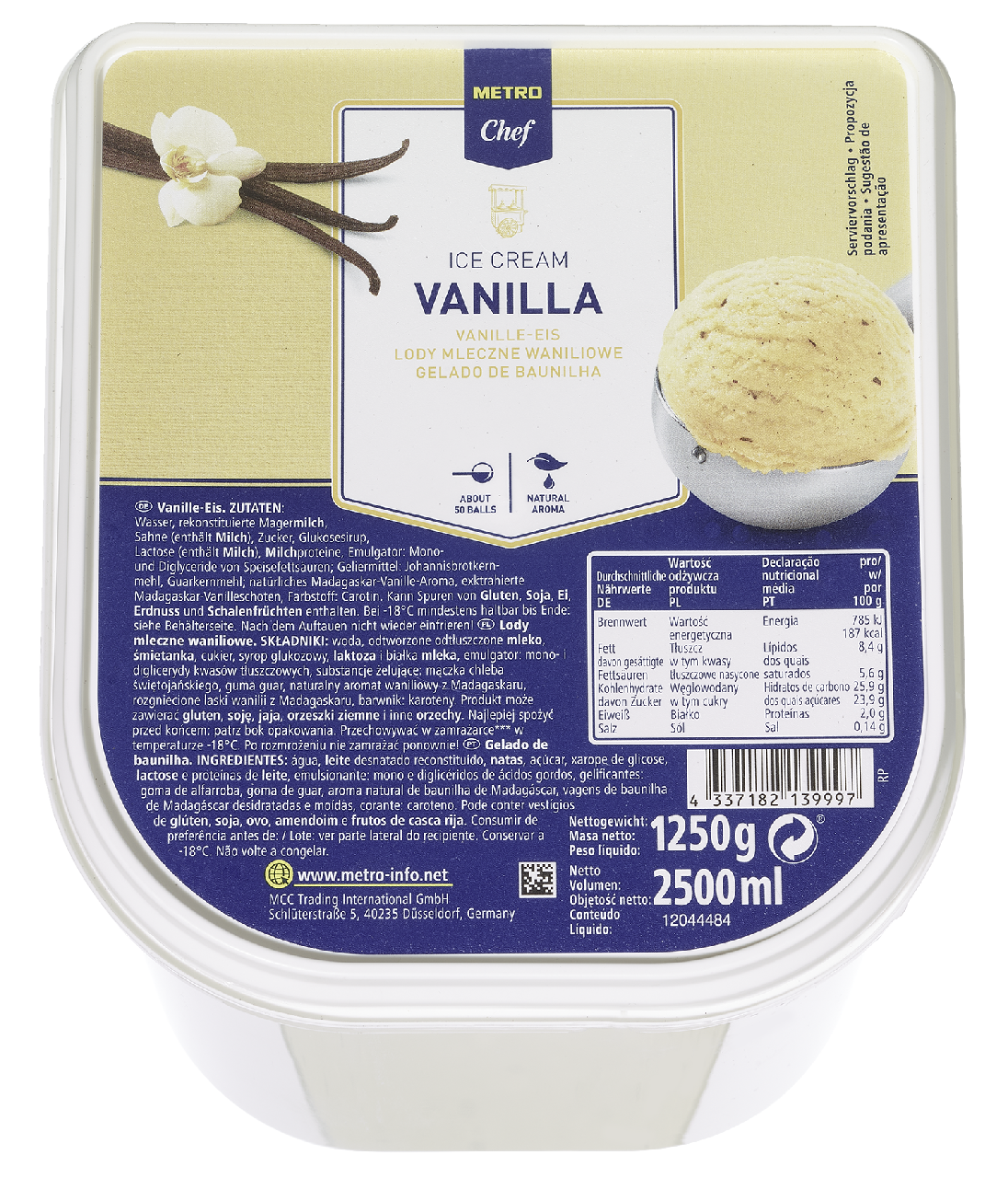 METRO Chef Sladoled vanila 2,5 l