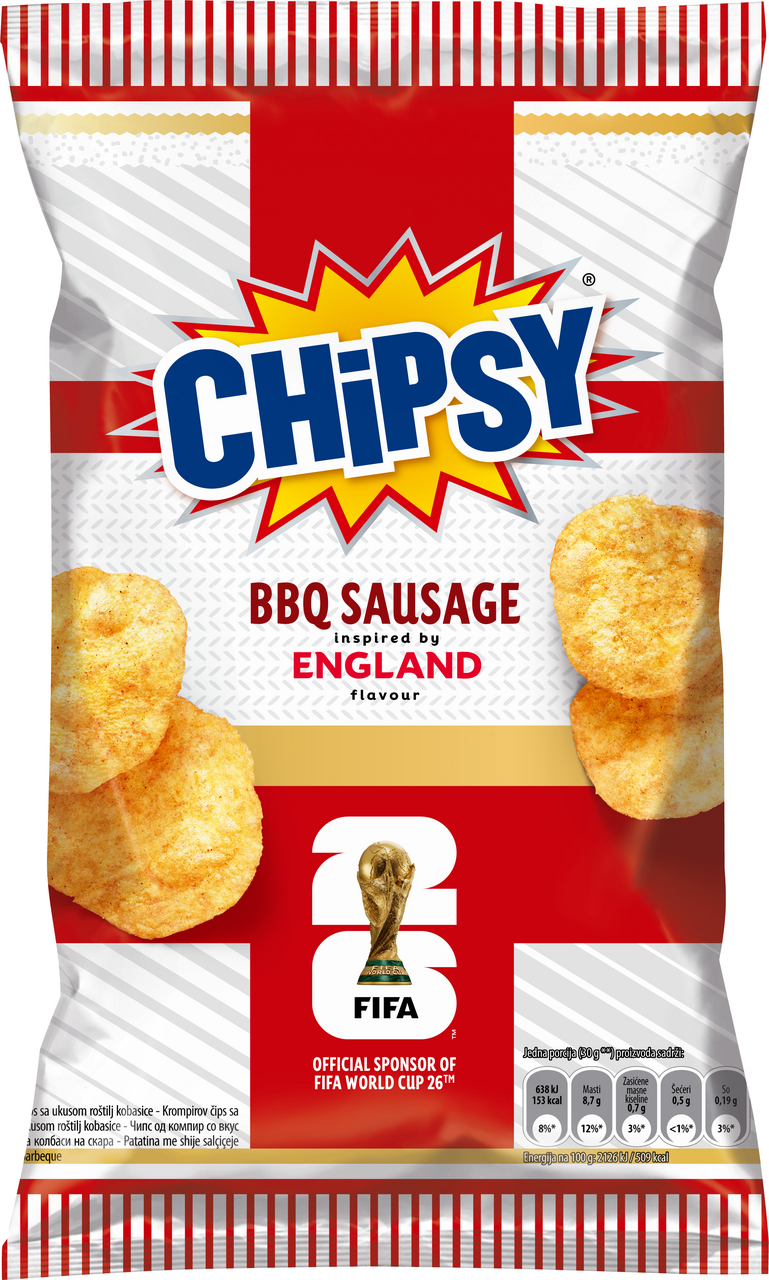CHIPSY Čips roštilj kobasica 95 g