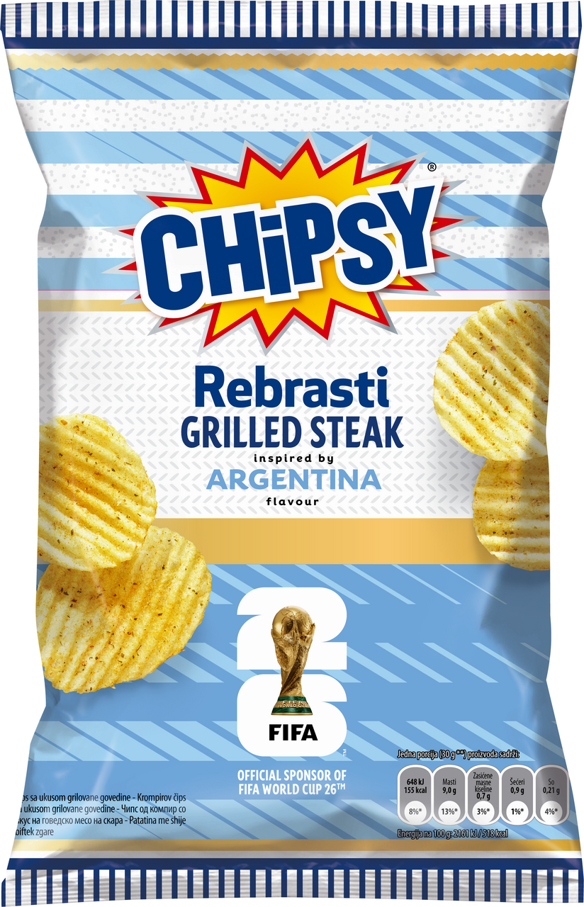 CHIPSY Čips rebrasti grilovani biftek 95 g