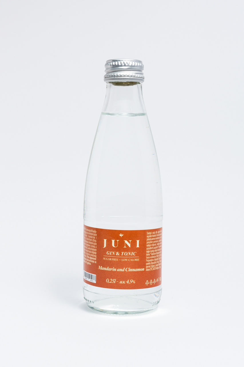 JUNI Koktel džin&tonic mandarina i cimet 0,25 l