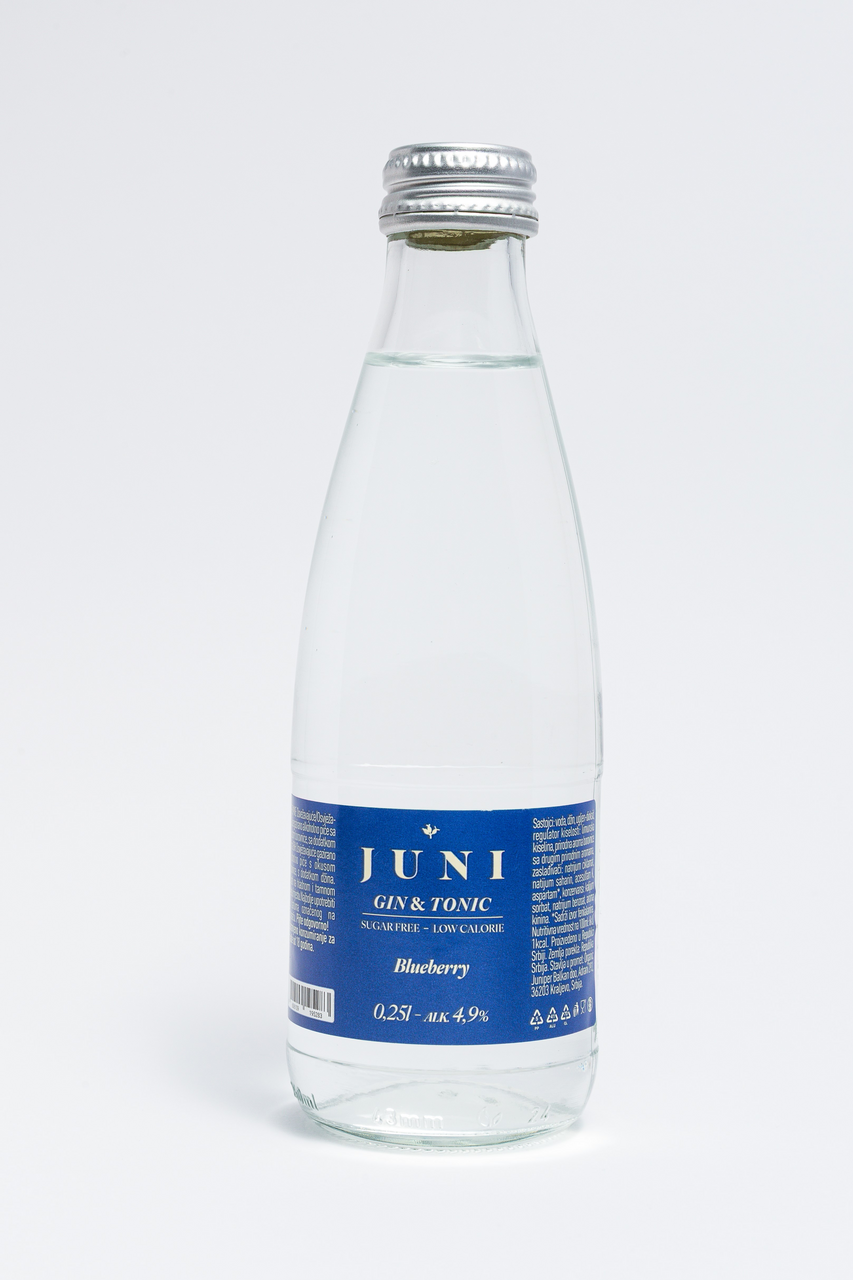 JUNI Koktel džin&tonic borovnica 0,25 l