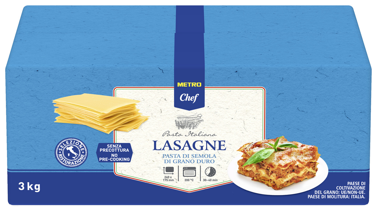 METRO Chef Testenina lazanje gastro 3 kg