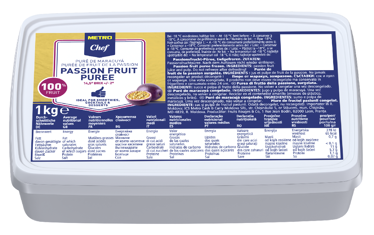 METRO Chef Zamrznuti voćni pire passion fruit 1 kg