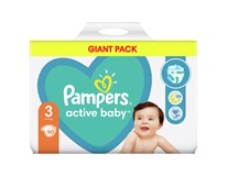 Pampers active baby S3 giant pack detské plienky 1x90 ks