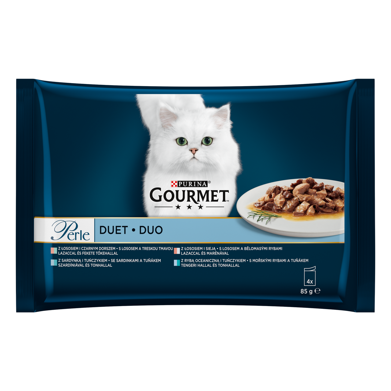 Gourmet Perle DUO kapsičky pre mačky rybí mix 4 × 85 g