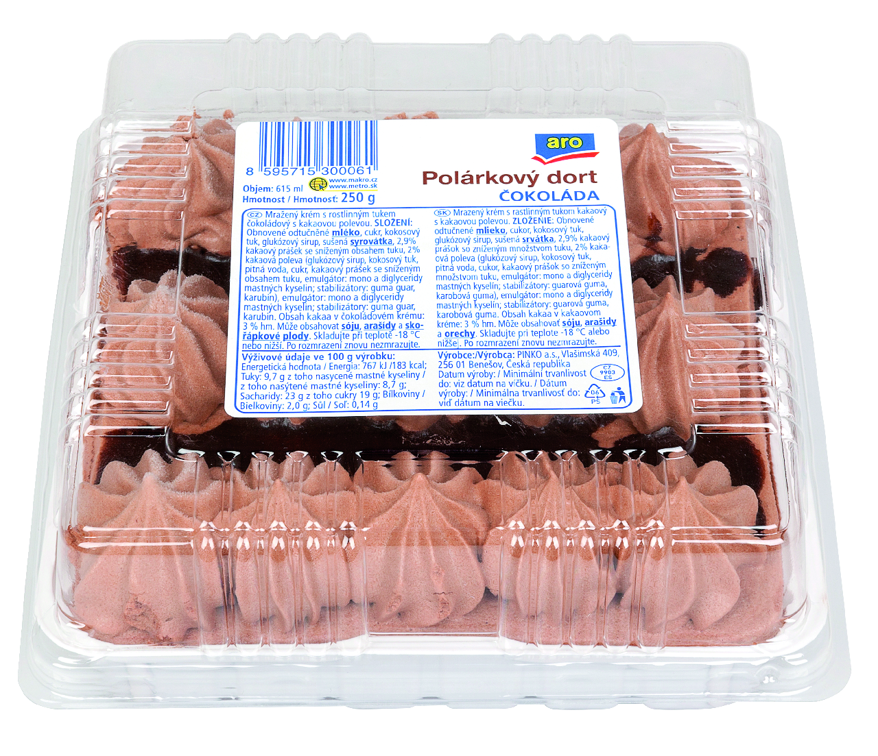 aro Nanuková torta kakaová mraz. 615 ml
