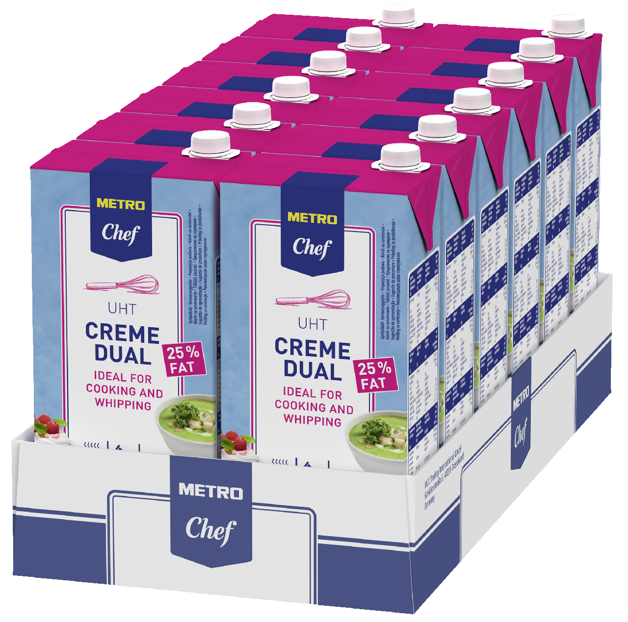 METRO Chef Creme Dual UHT 25% tuku 12 x 1 l