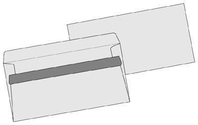 SIGMA Obálka DL samolepiaca biela 100 ks