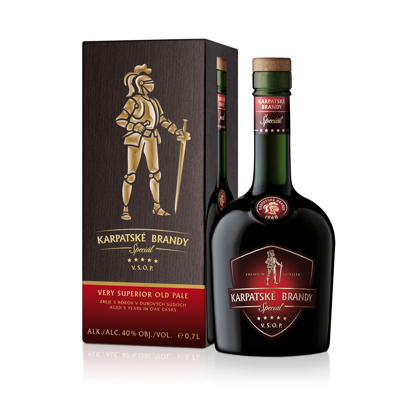 KARPATSKÉ BRANDY Špeciál 40% 700 ml darčekové balenie