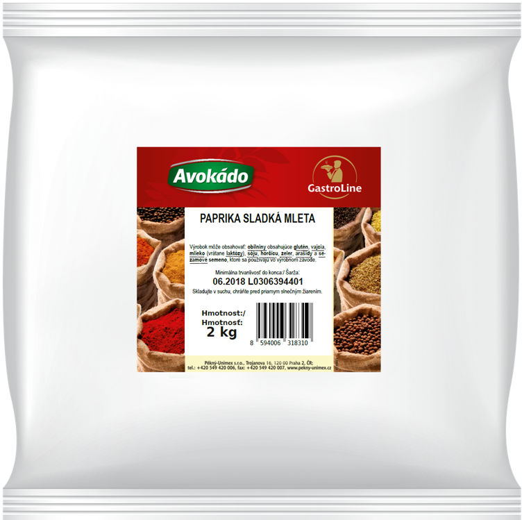 Avokádo Paprika mletá sladká 2 kg vrecko