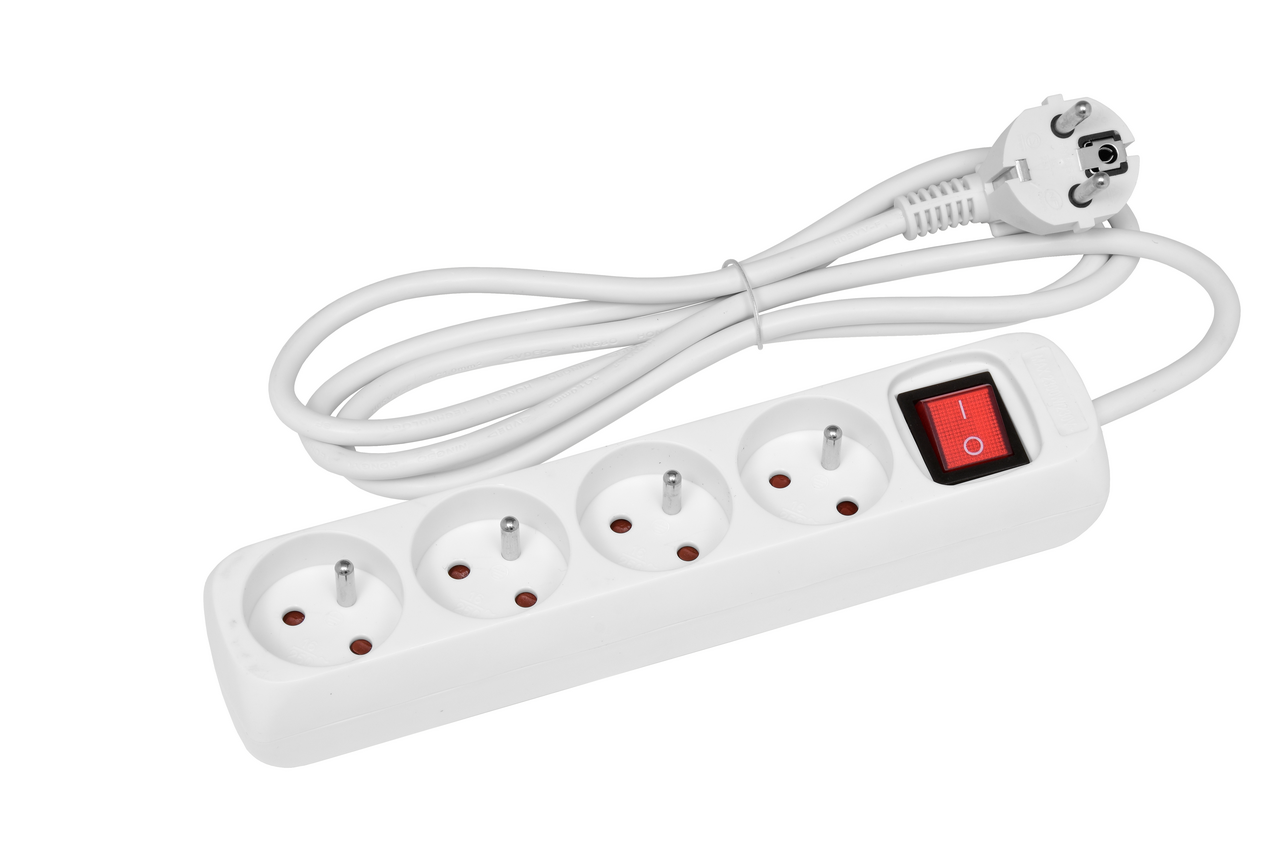 ECOLITE Predlžovací kábel 4 zásuvkový 5 m s vypínačom 1 ks
