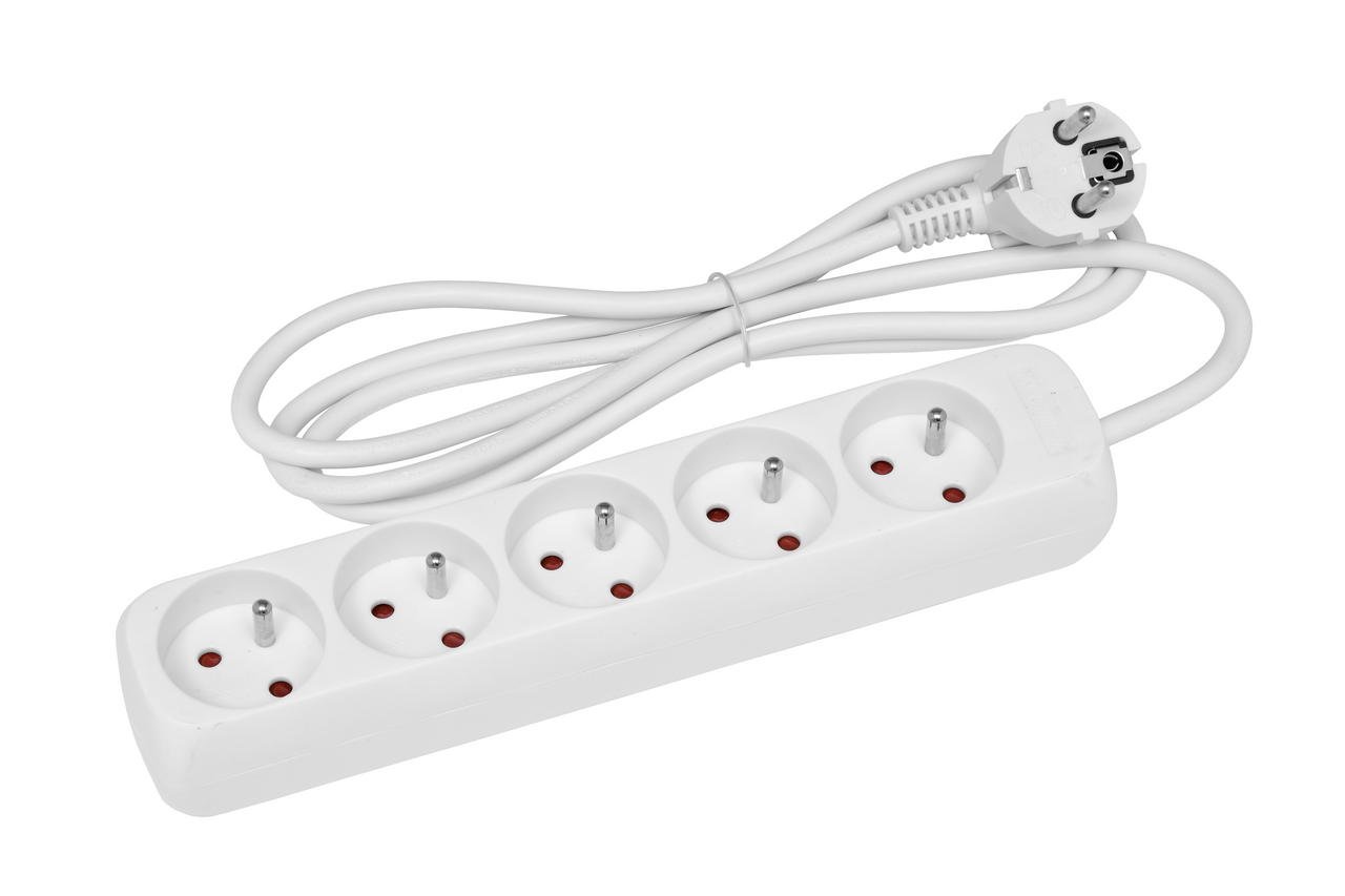 ECOLITE Predlžovací kábel 5 zásuvkový 5 m 1 ks