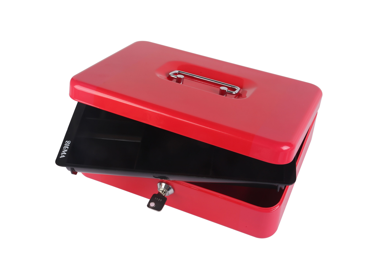 SIGMA Pokladníčka s priehr.na mince so zámkom 