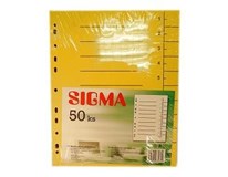 SIGMA Rozdružovač A4 mix farieb 50 ks