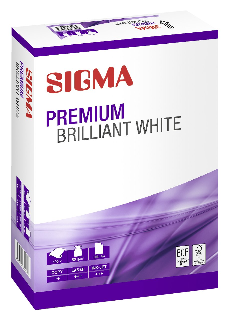 SIGMA Papier Premium A4 80 g 500 listov 5 ks