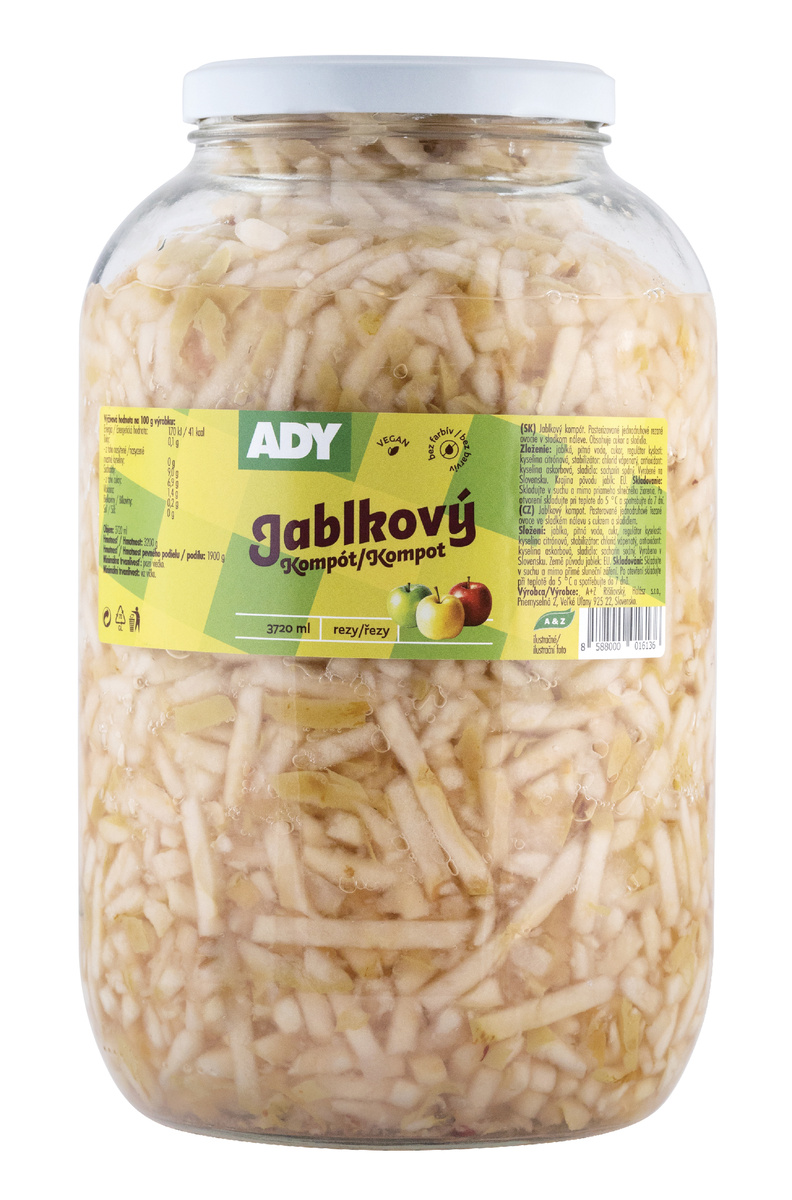 ADY Jablkový kompót - rezy 3200 g