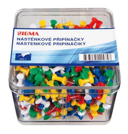 SIGMA Pripináčiky na tabule 500 ks