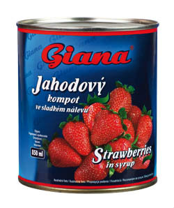 Giana Jahodový kompót 6 x 850 ml