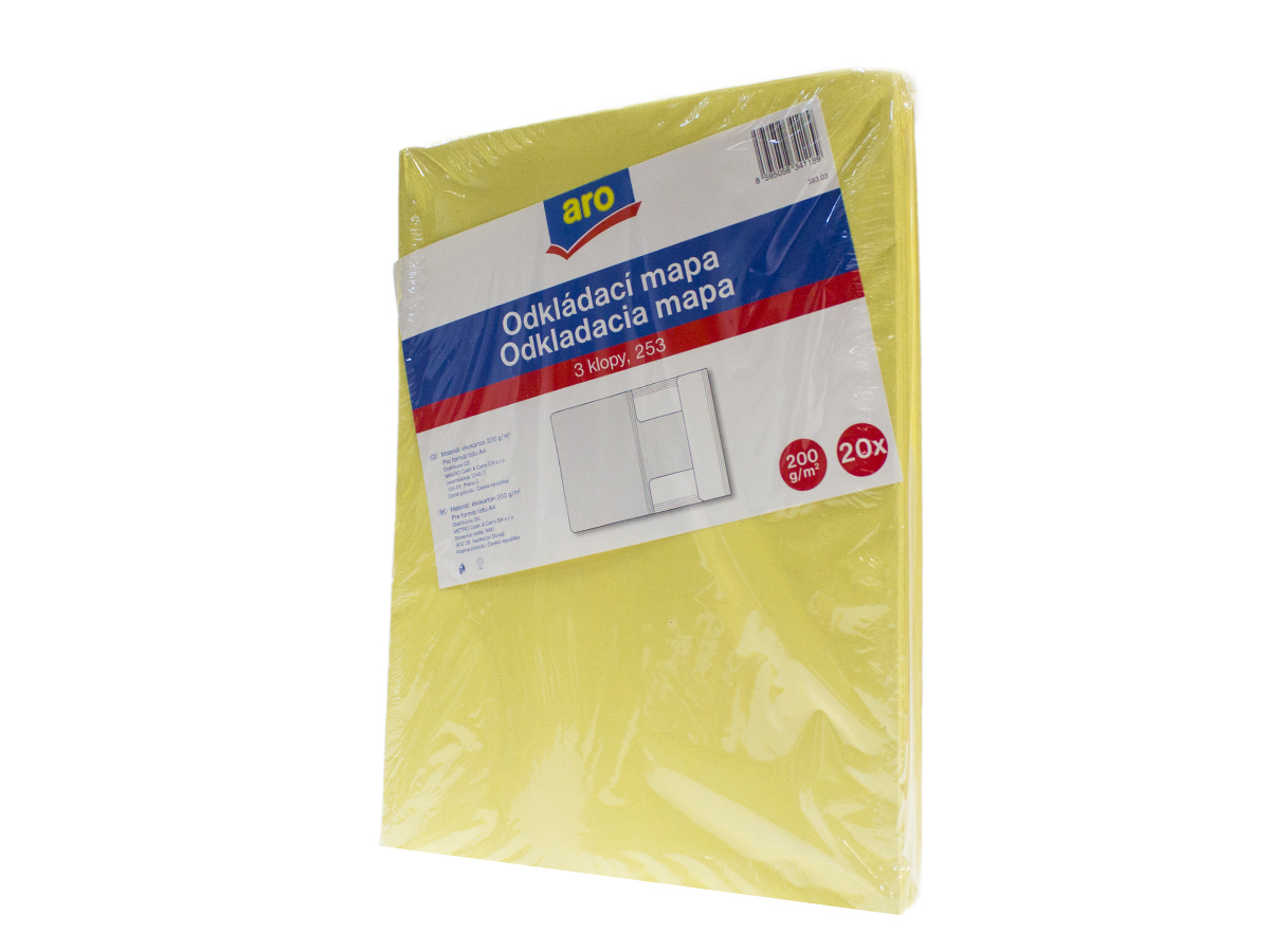 aro Odkladacia mapa (dosky) 253 žlté 20 ks