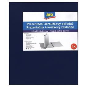 aro Zakladač prezentačný 4-krúžkový A4 25 mm modrý 1 ks