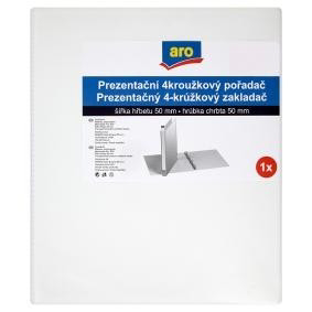aro Zakladač prezentačný 4-krúžkový A4 50 mm biely 1 ks