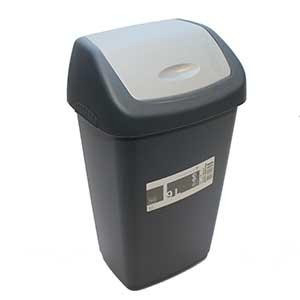 Tarrington House Odpadkový kôš Swing sivý 9 l 1 ks