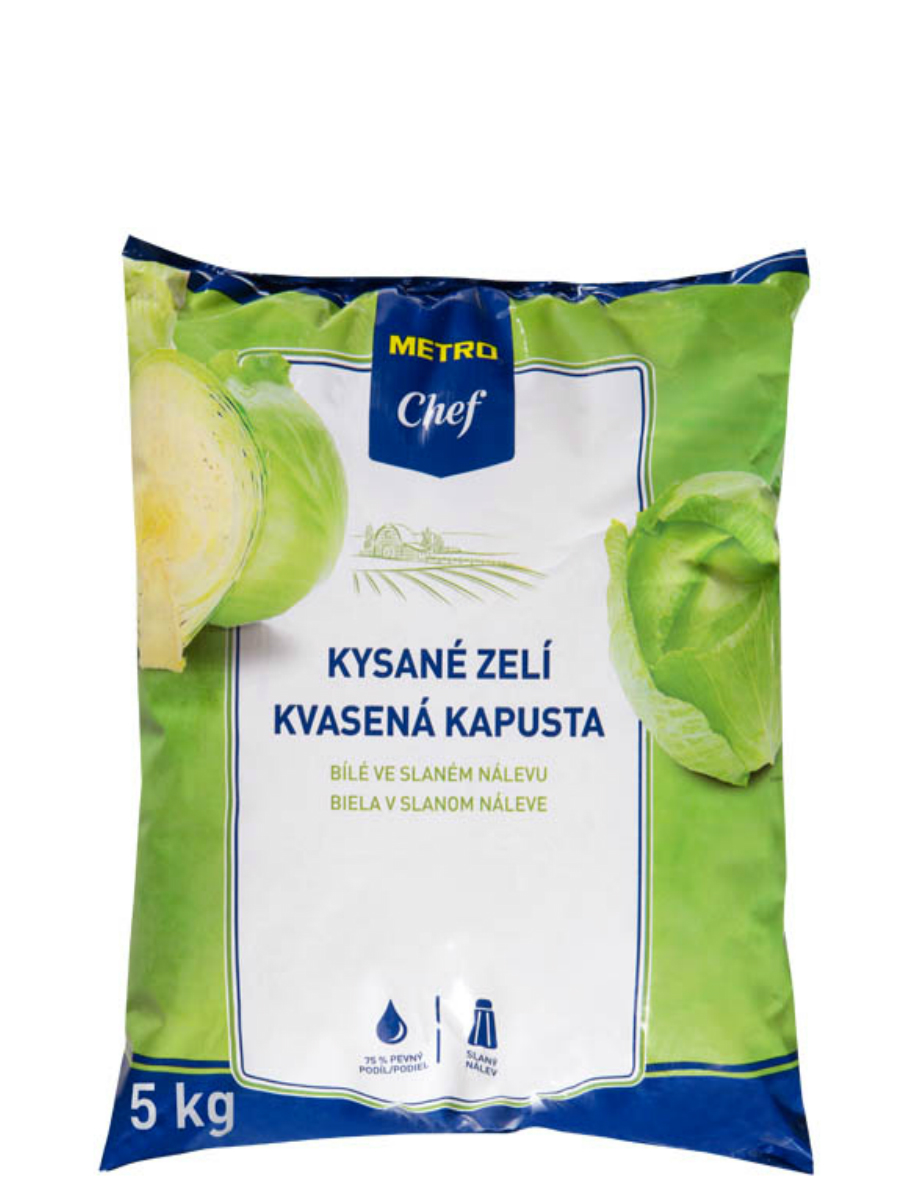 METRO Chef Kapusta kyslá biela 75% SK chlad. 5 kg