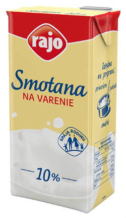 rajo Smotana na varenie UHT živoč. 10 % chlad. 12 x 500 ml