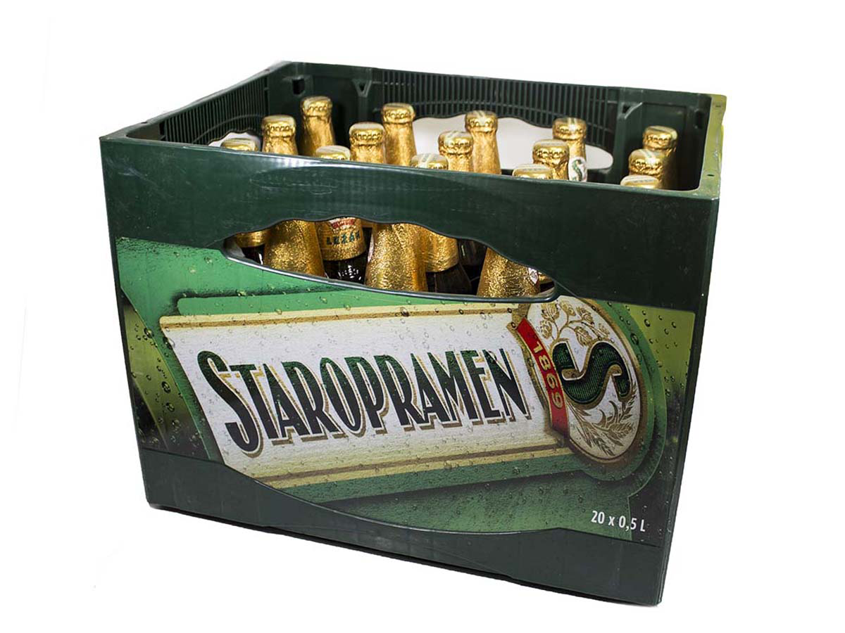 Staropramen pivo 12 % 20 x 500 ml SKLO