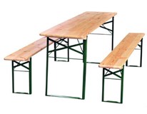 METRO PROFESSIONAL Pivná sada stôl 220 x 50 x 77 cm + 2 x lavica 220 x 25 x 46 cm 1 ks