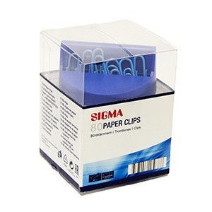 SIGMA Stojan magnetický na spony spisové + spony spisové 28 mm mix 80 ks