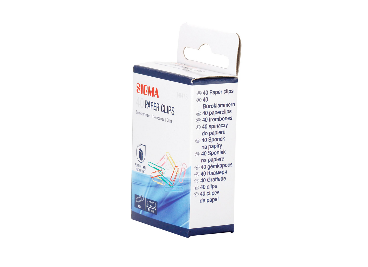 SIGMA Spony spisové 50 mm mix farieb 40 ks