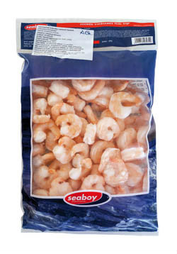 Krevety white tiger blanšírované lúpané 31/40 mraz. 800 g