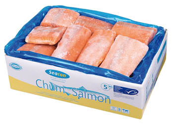 Losos porcie keta bez kože 140/160 mraz. 5 kg