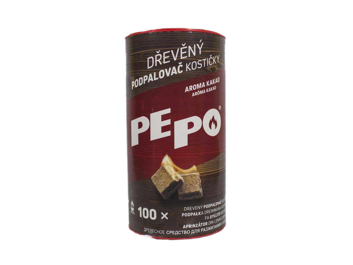 PE-PO Podpaľovač drevený, kocky 100 ks