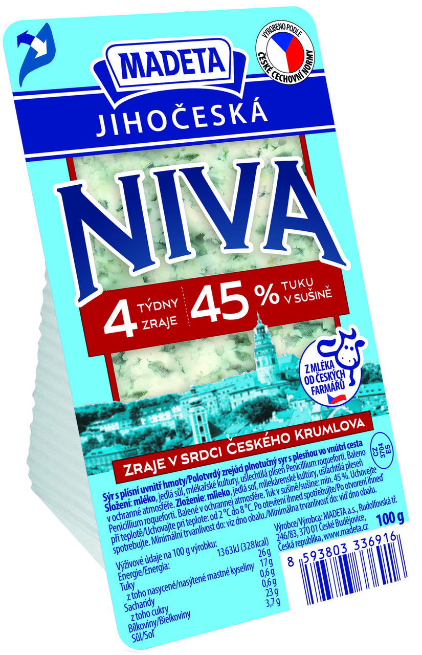 MADETA Jihočeská Niva porcie 45% tuku chlad. 100 g