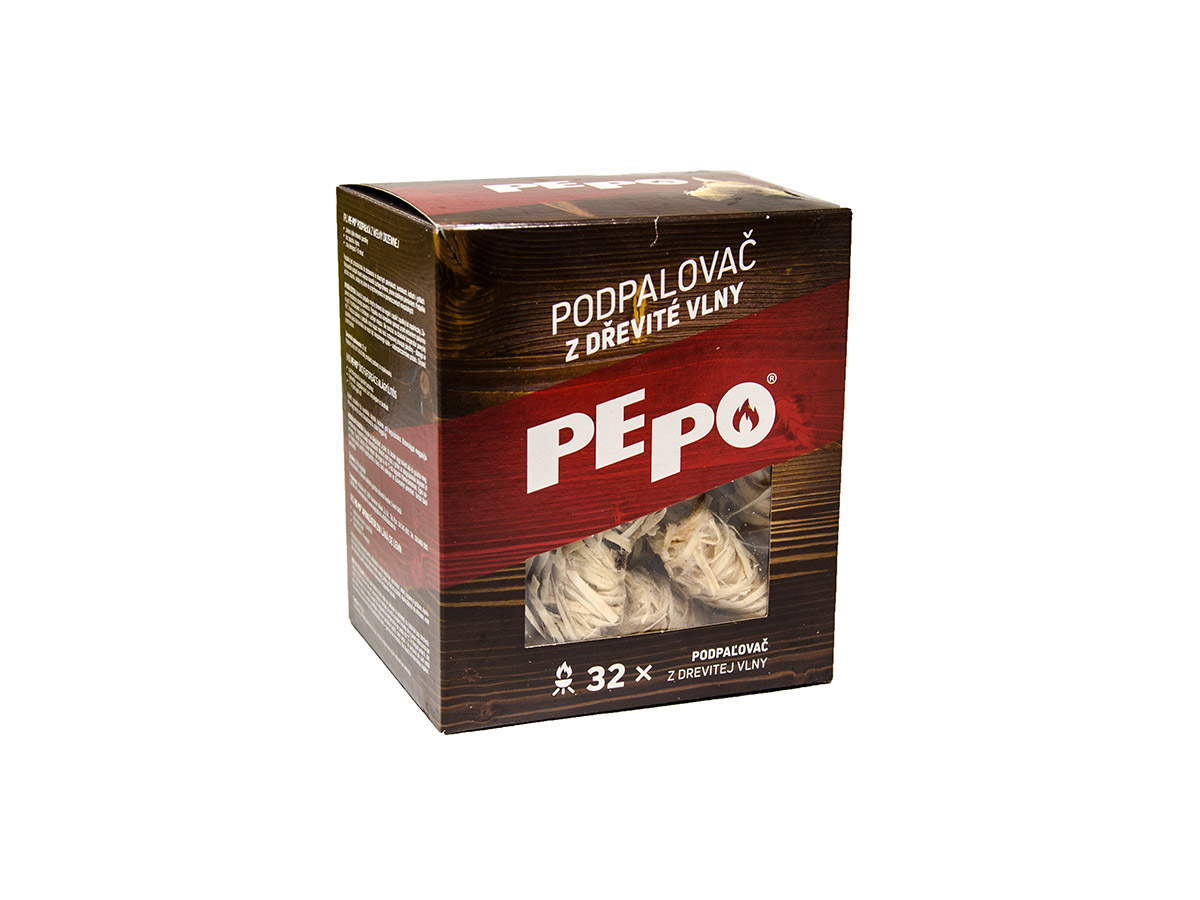 PE-PO Podpaľovač z drevitej vlny 32 ks