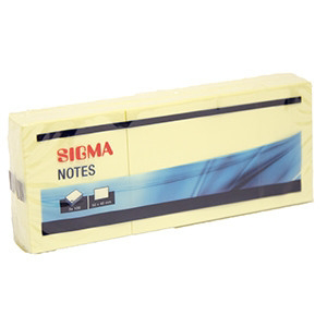 SIGMA Bloček 50x40 mm žltý 100 listov 6 ks