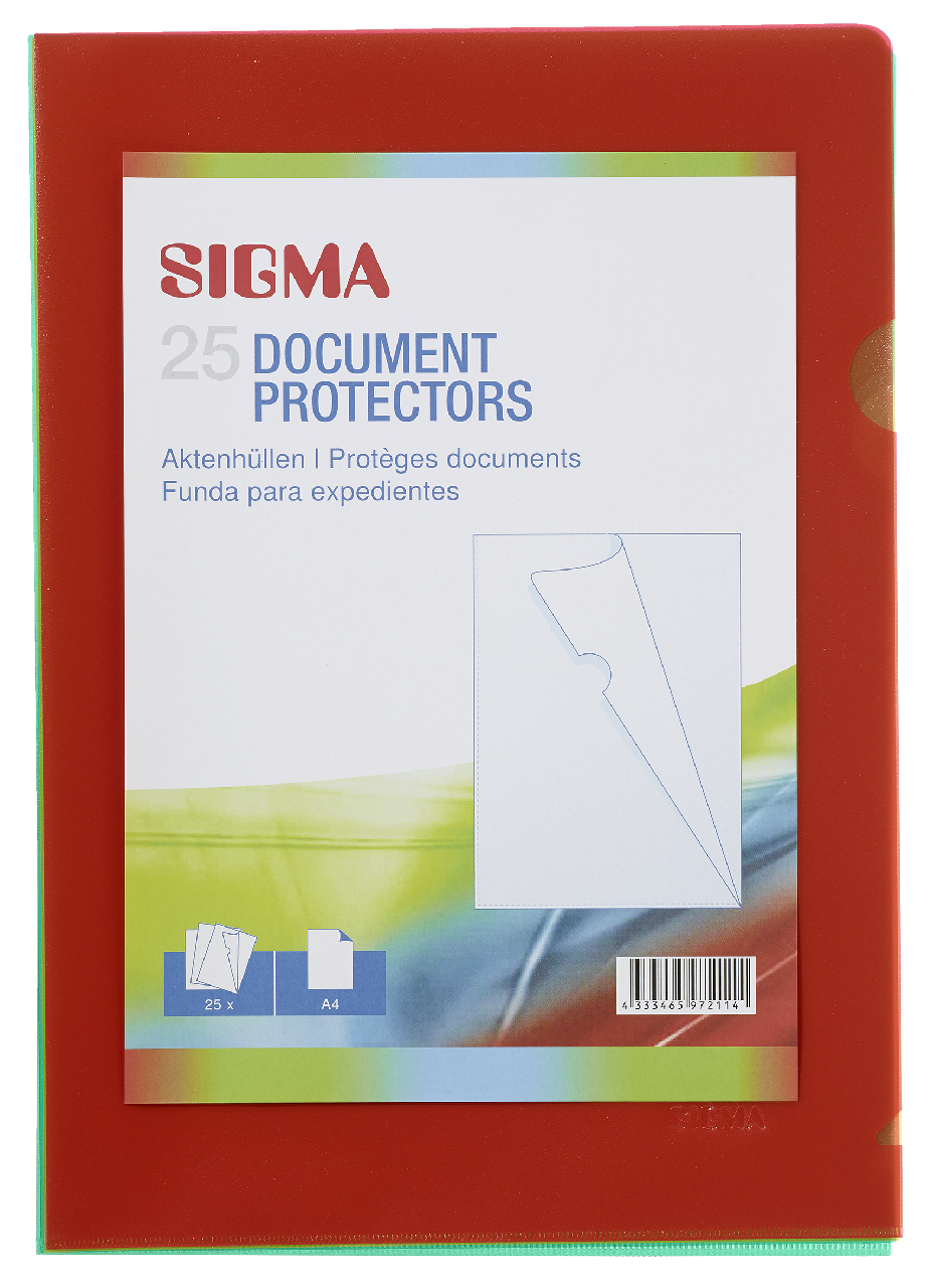 SIGMA Obal zakladací A4 L 120µ mix farieb 25 ks