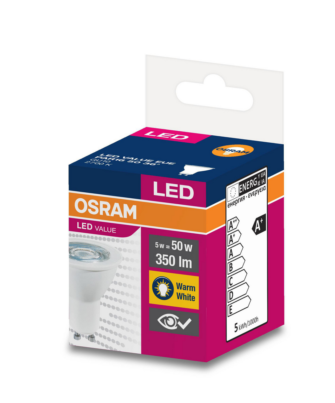 OSRAM Žiarovka LED Value Par16 5W GU10 teplá biela 1 ks