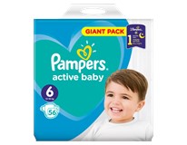 Pampers active baby S6 giant pack detské plienky 1x56 ks